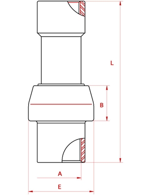 Meccanica Segrino - Giunto Isolante femmina/femmina PN10 per gas e acqua / Isolationjoint female/female PN10 for gas/water